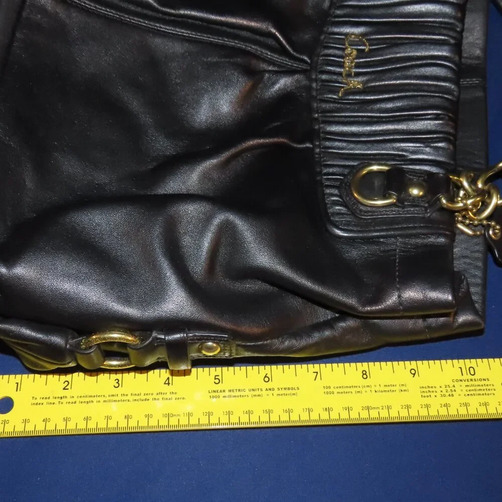 COACH Ashley Leather Handbag -Black - Picture 7 of 13